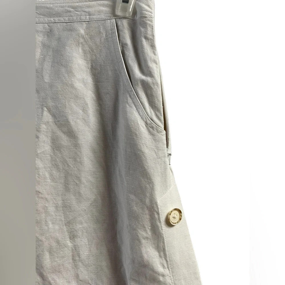 Linen white midi maxi skirt - Picture 7 of 7